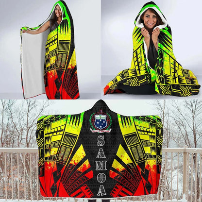 Samoa Hooded Blanket - Polynesian Tattoo Reggae