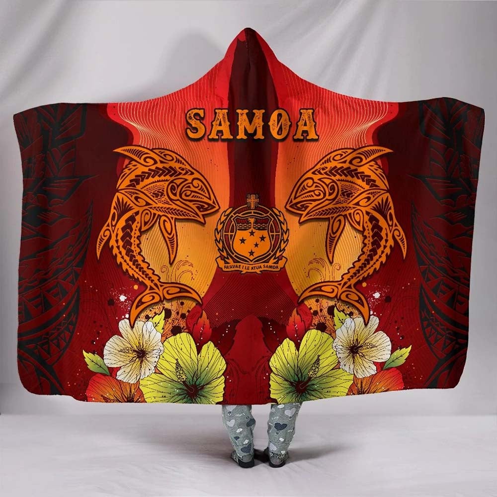 Samoa Hooded Blankets - Tribal Tuna Fish-Myprintsy