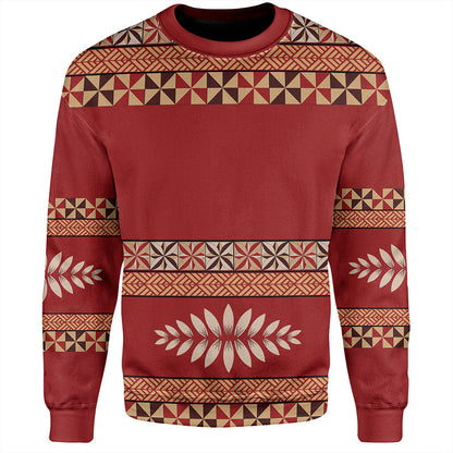 Tonga Sweatshirt Ngatu Design Pattern