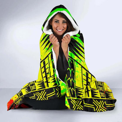 Tonga Hooded Blanket - Polynesian Tattoo Reggae