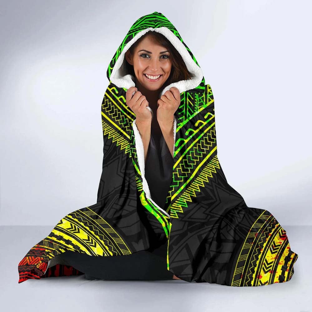 Tonga Polynesian Chief Hooded Blanket - Reggae Version