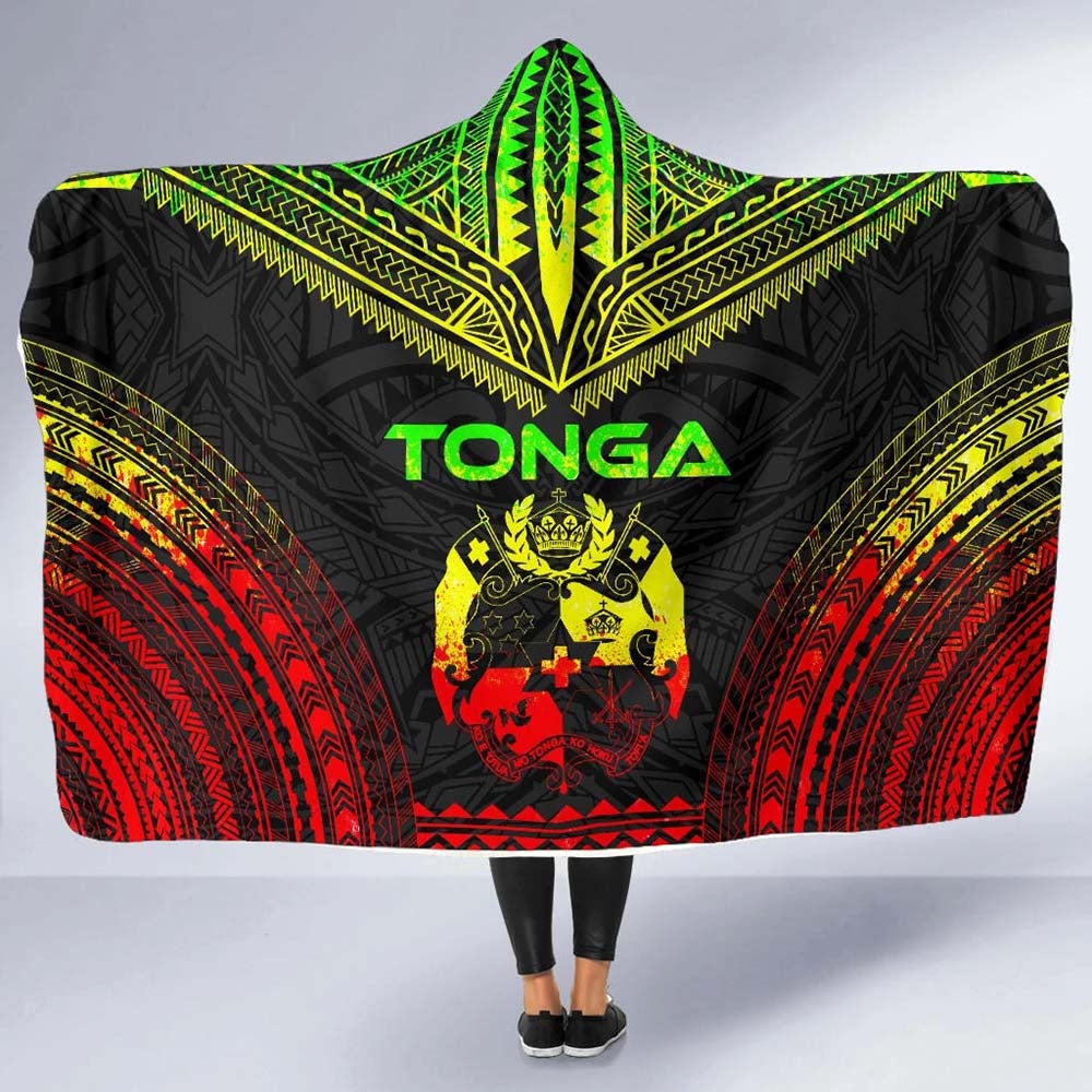 Tonga Polynesian Chief Hooded Blanket - Reggae Version