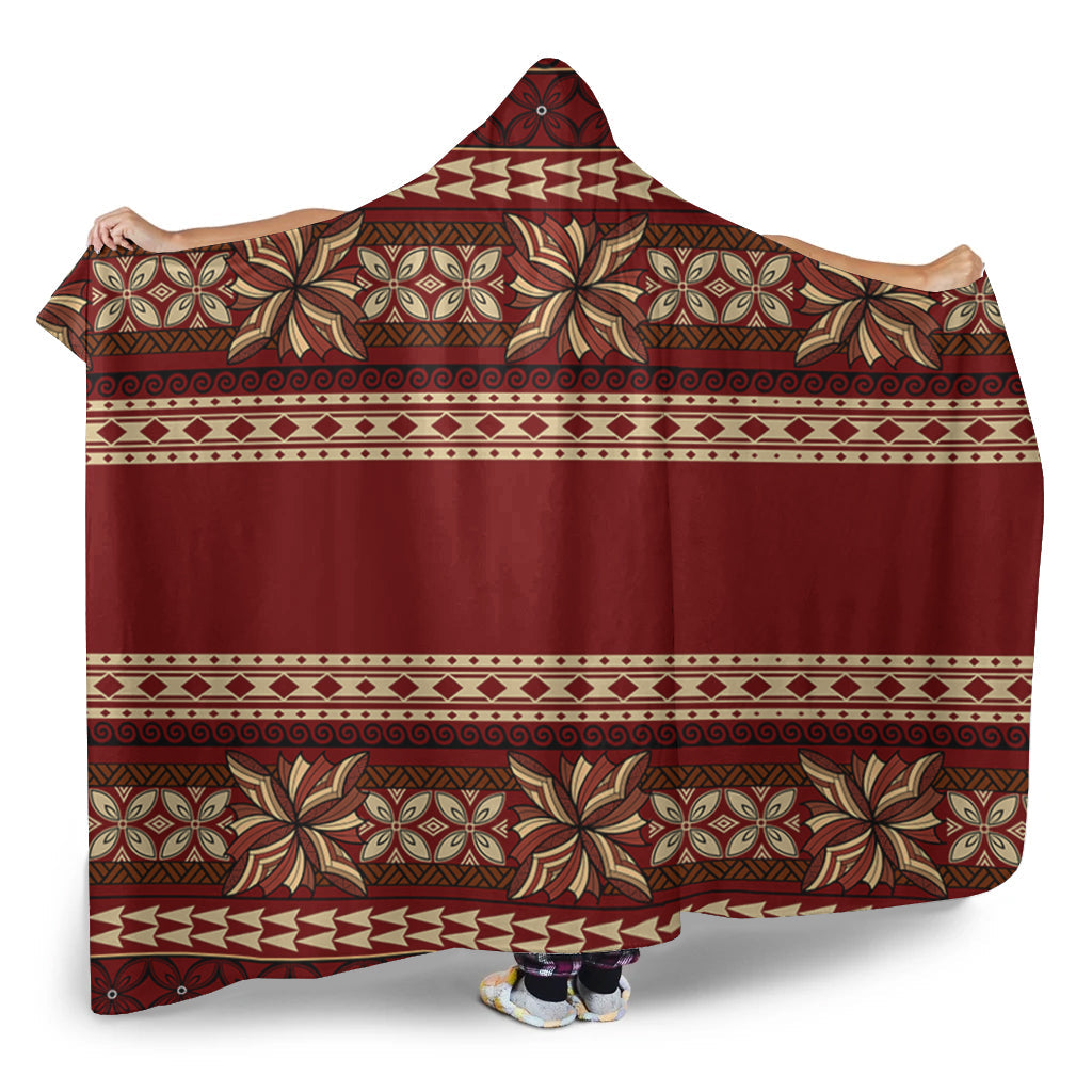 Samoa Hooded Blanket Siapo Pattern Design