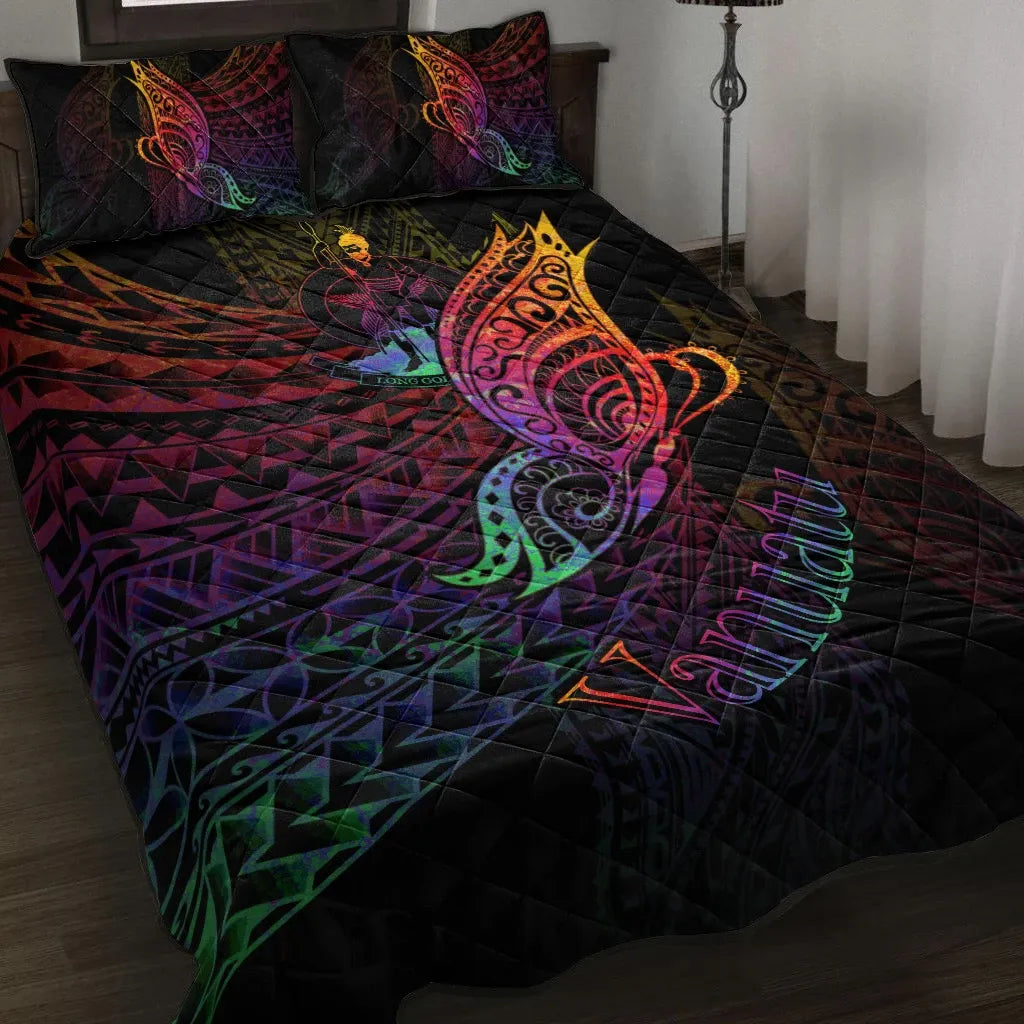 Vanuatu Quilt Bed Set - Butterfly Polynesian Style