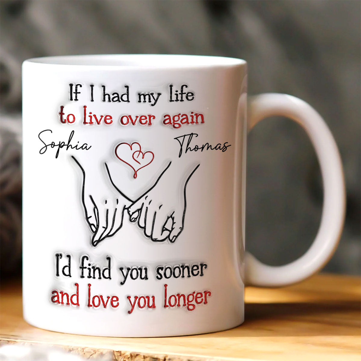 Love You Longer - Personalized Ceramic Coffee Mug