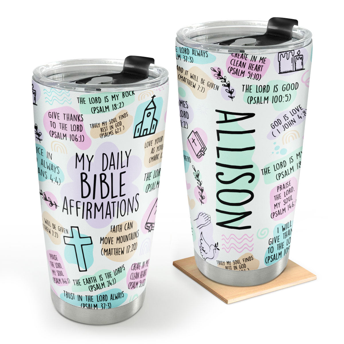 My Daily Bible Affirmations - Personalized Stainless Steel Tumbler
