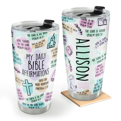 My Daily Bible Affirmations - Personalized Stainless Steel Tumbler