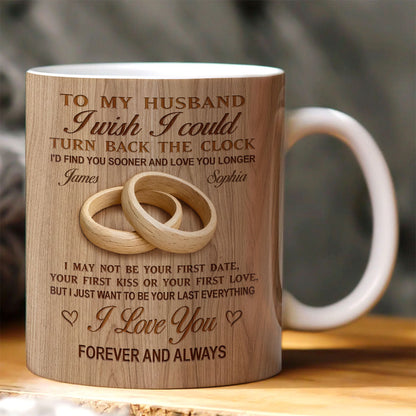 To My Husband, Love You Longer - Personalized Coffee Mug