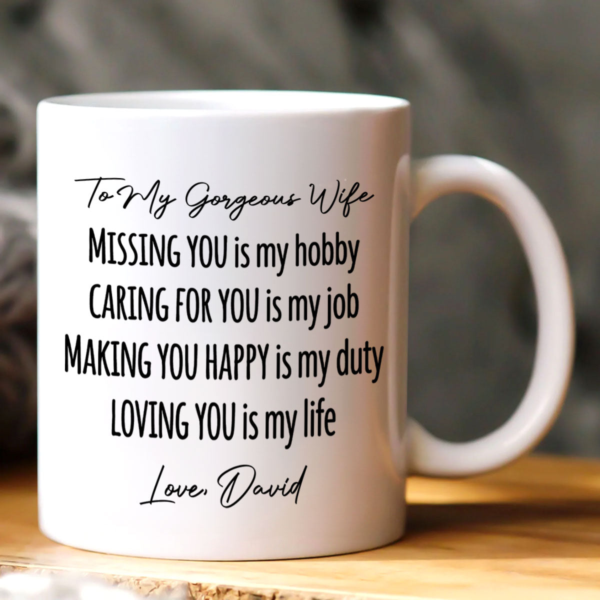 Loving You Is My Life - Personalized Ceramic Coffee Mug