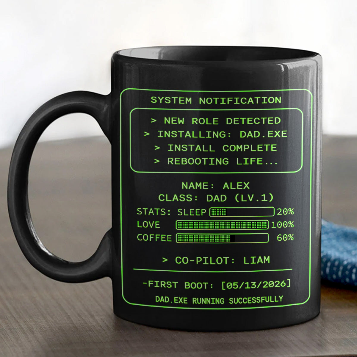 Dad.exe - Personalized Ceramic Coffee Mug
