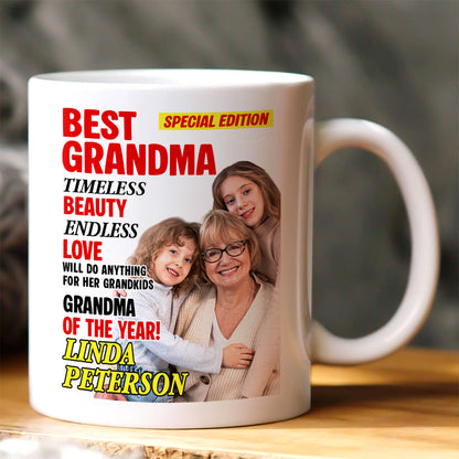 Best Grandparents Custom Photo - Personalized Ceramic Coffee Mug