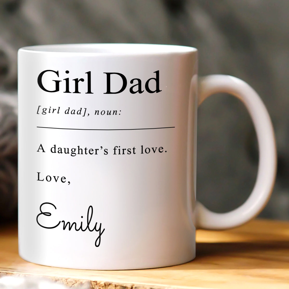 Girl Dad Definition - Personalized Ceramic Coffee Mug