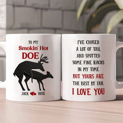 To My Smokin Hot Doe - Personalized Ceramic Coffee Mug