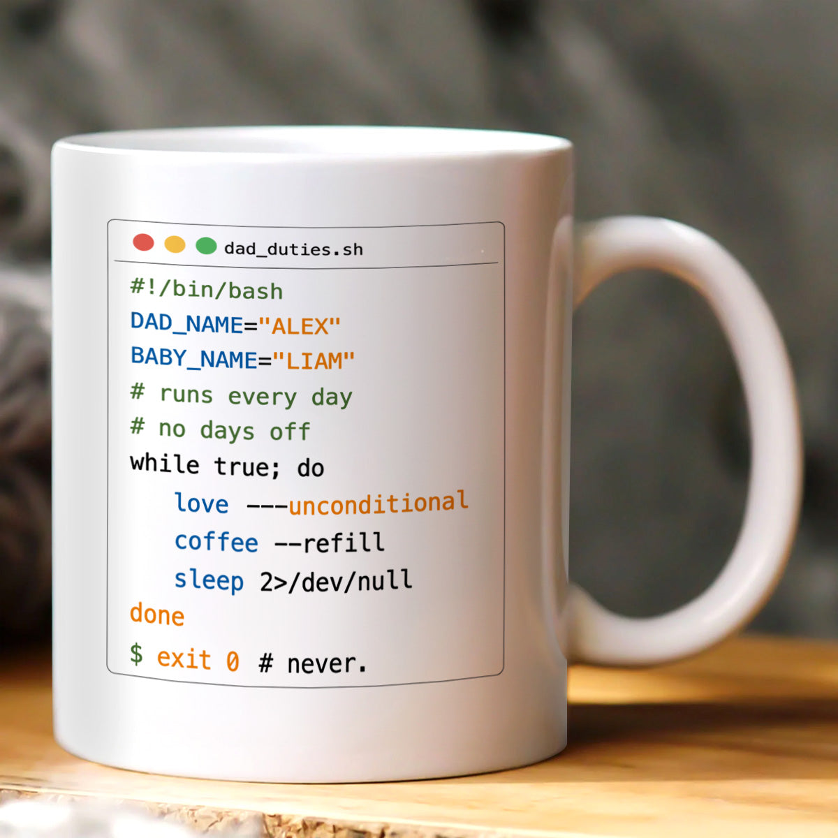 Dad_duties - Personalized Ceramic Coffee Mug
