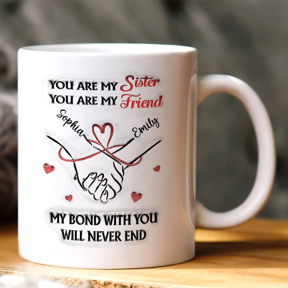 You Are My Sister - Personalized Ceramic Coffee Mug