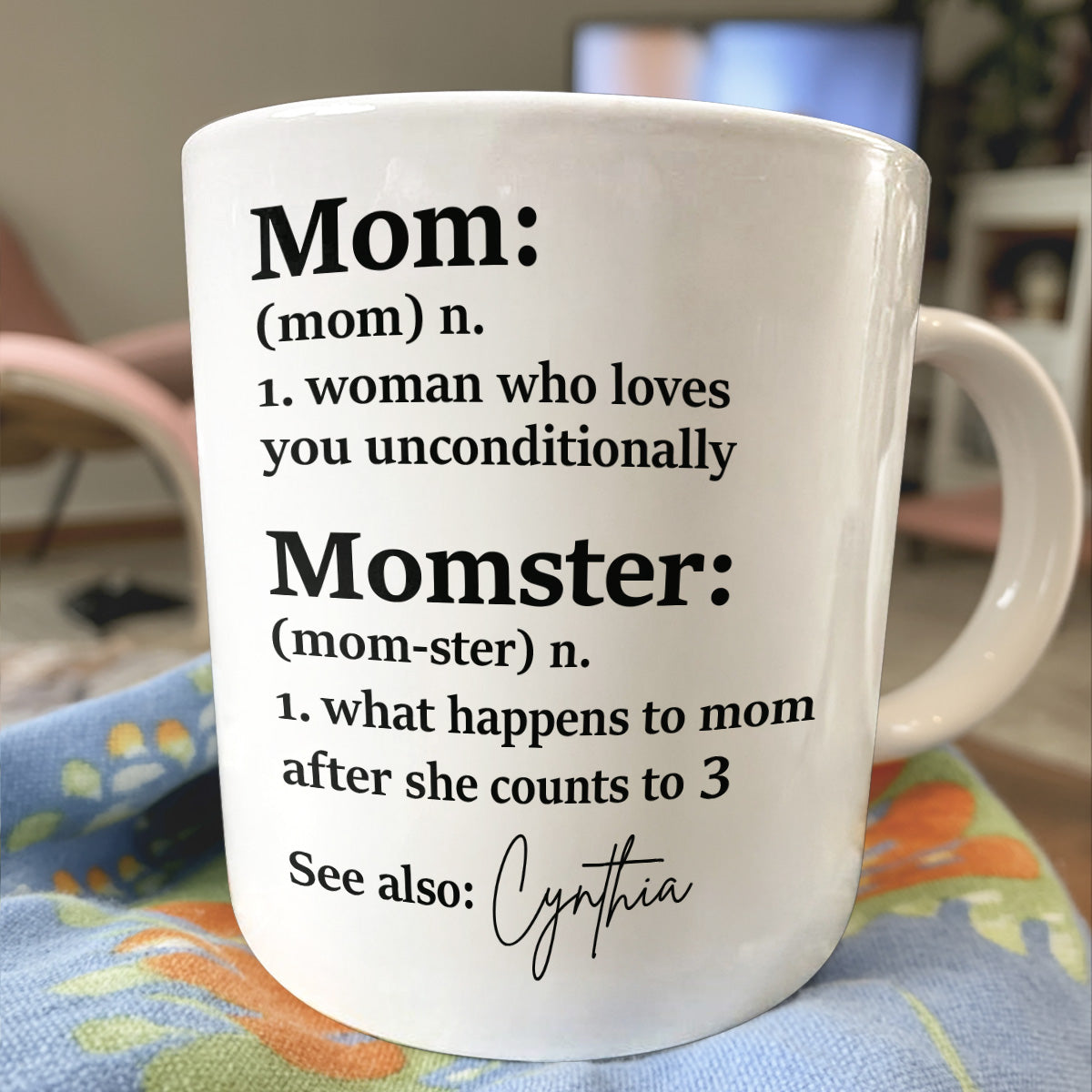 Mom Or Momster - Personalized Ceramic Coffee Mug