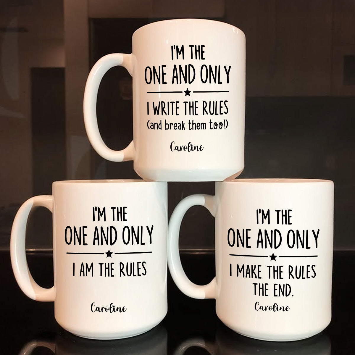 I'm The One And Only, I Write The Rules - Personalized Ceramic Mug