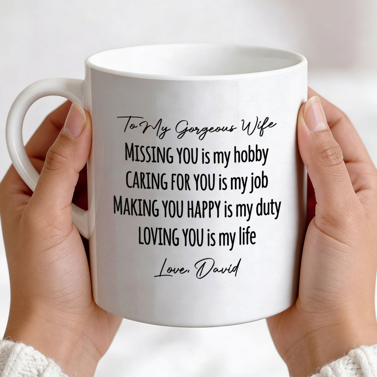 Loving You Is My Life - Personalized Ceramic Coffee Mug