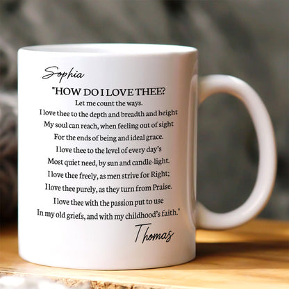 How Do I Love Thee? - Personalized Ceramic Coffee Mug