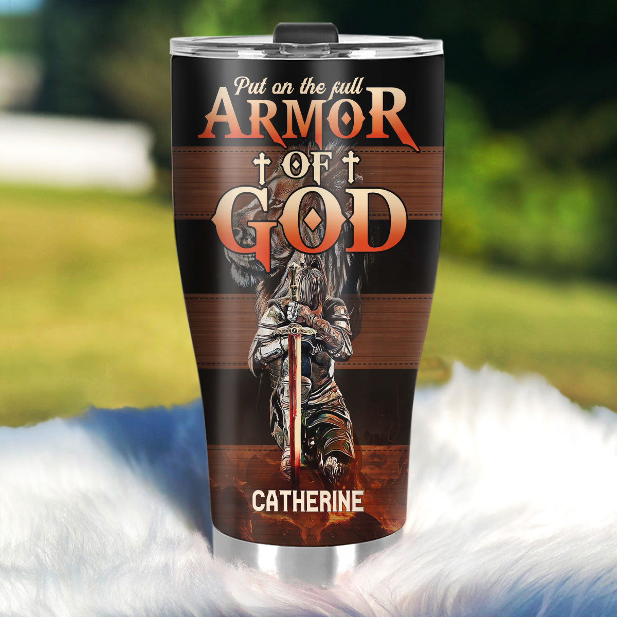 Put On The Full Armor Of God | Personalized Stainless Steel Tumbler