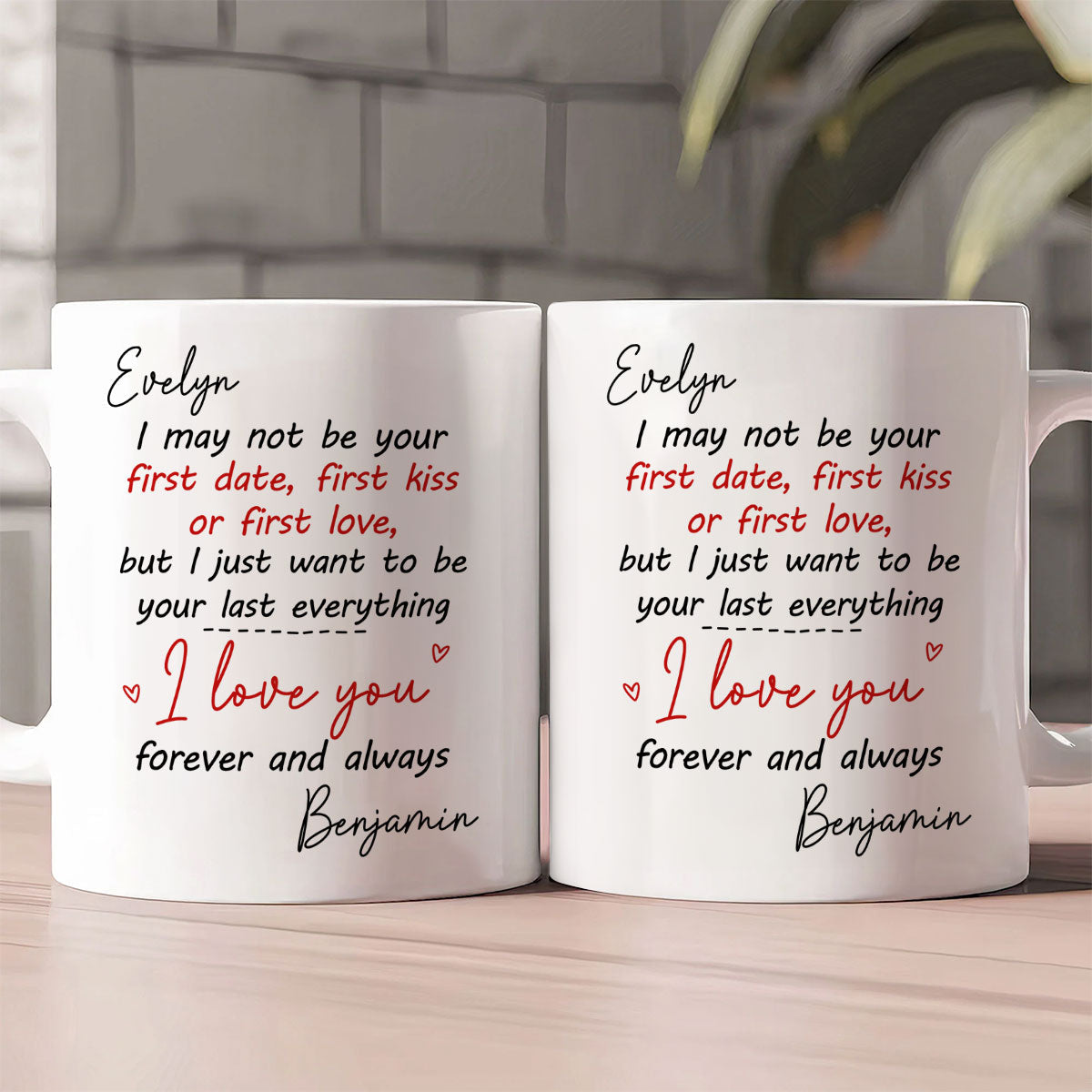 I Love You Forever And Always - Personalized Ceramic Coffee Mug