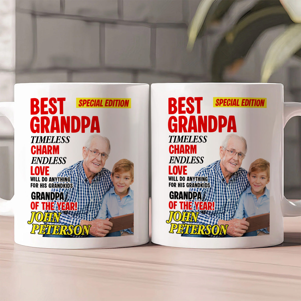 Best Grandparents Custom Photo - Personalized Ceramic Coffee Mug