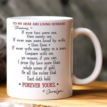 To My Dear And Loving Husband - Personalized Ceramic Coffee Mug