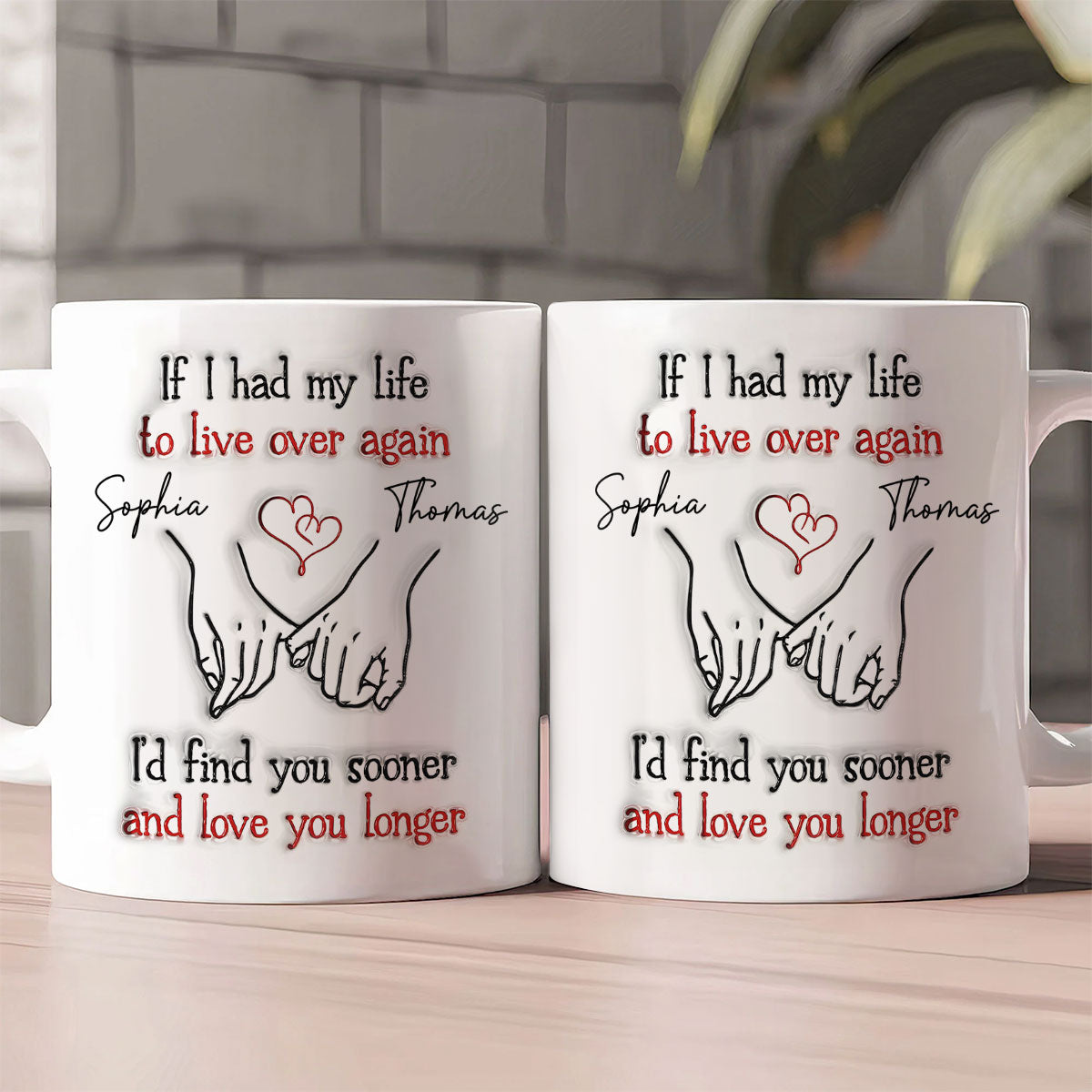 Love You Longer - Personalized Ceramic Coffee Mug