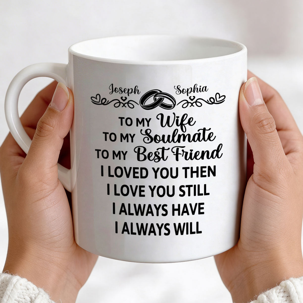 I Loved You Then I Love You Still - Personalized Ceramic Coffee Mug