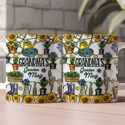 Grandma's Garden Mug - Personalized Ceramic Coffee Mug