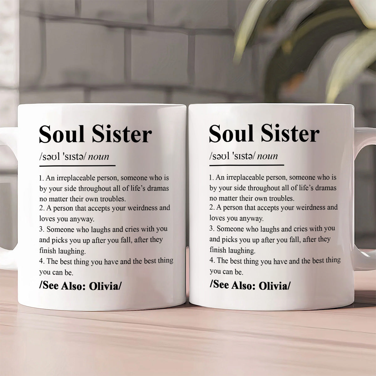 Soul Sister Definition - Personalized Ceramic Coffee Mug