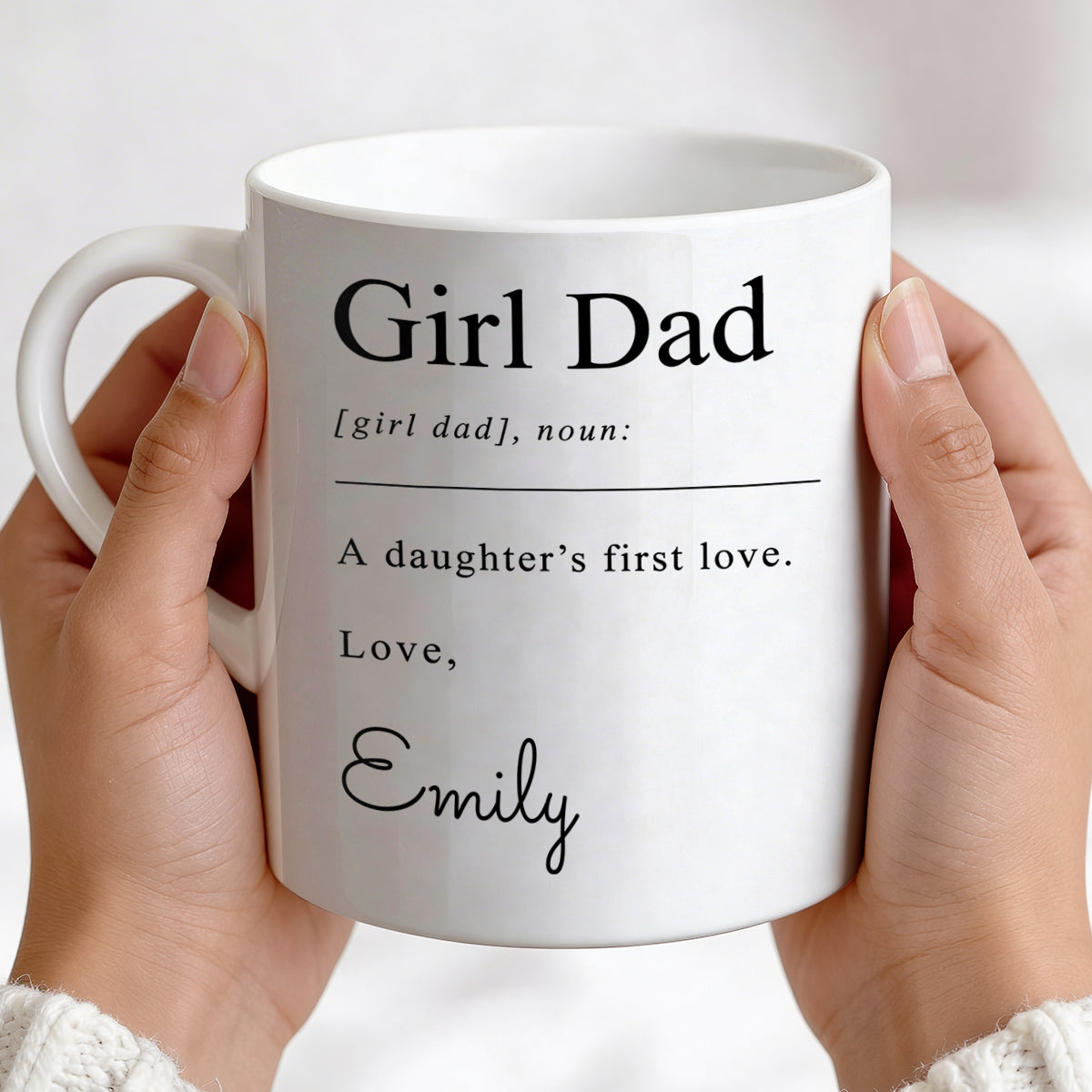Girl Dad Definition - Personalized Ceramic Coffee Mug