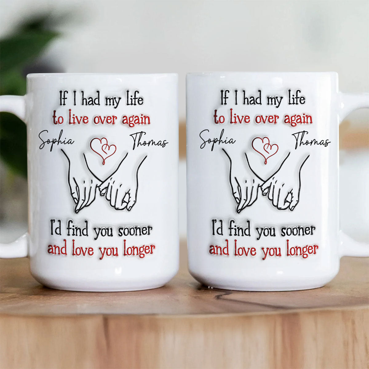 Love You Longer - Personalized Ceramic Coffee Mug