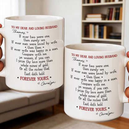 To My Dear And Loving Husband - Personalized Ceramic Coffee Mug