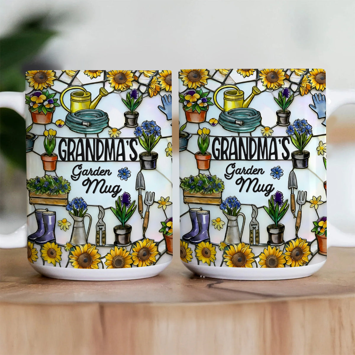 Grandma's Garden Mug - Personalized Ceramic Coffee Mug