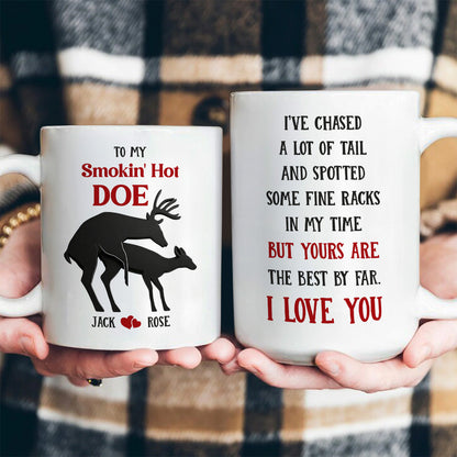 To My Smokin Hot Doe - Personalized Ceramic Coffee Mug