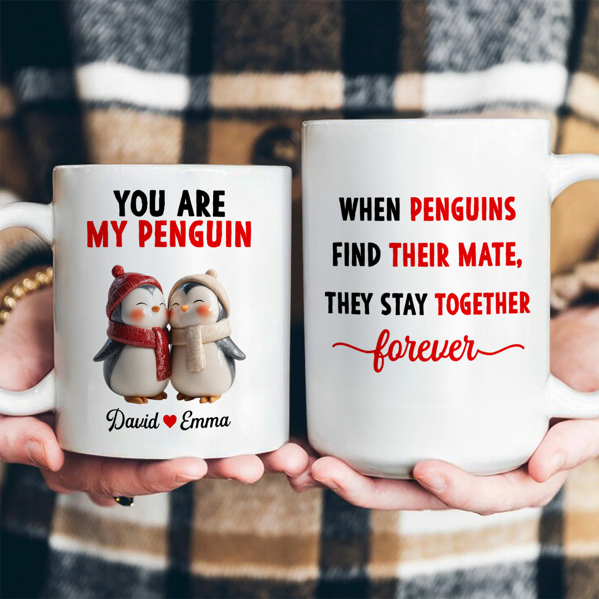 You Are My Penguin - Personalized Ceramic Coffee Mug