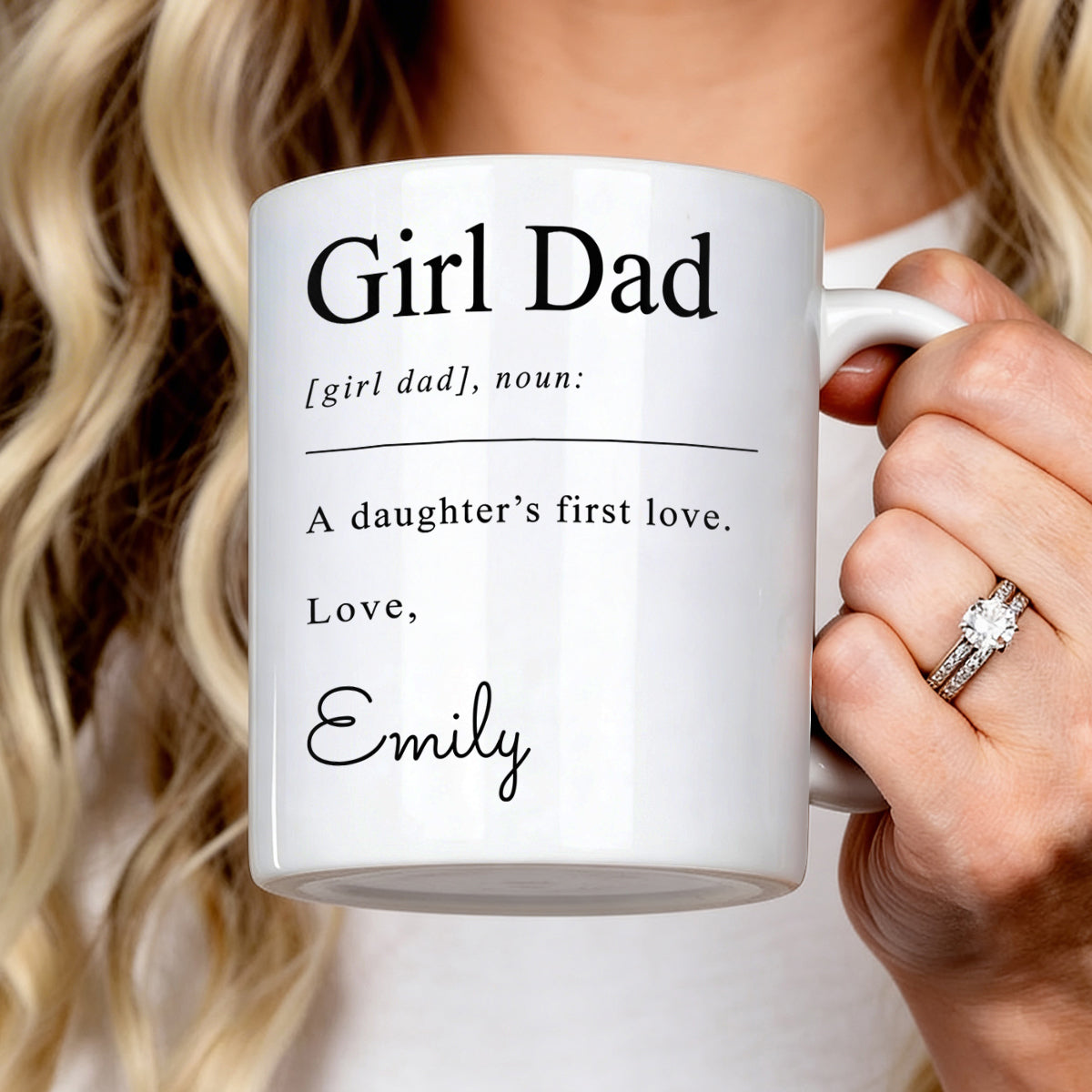 Girl Dad Definition - Personalized Ceramic Coffee Mug