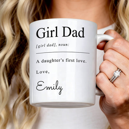 Girl Dad Definition - Personalized Ceramic Coffee Mug