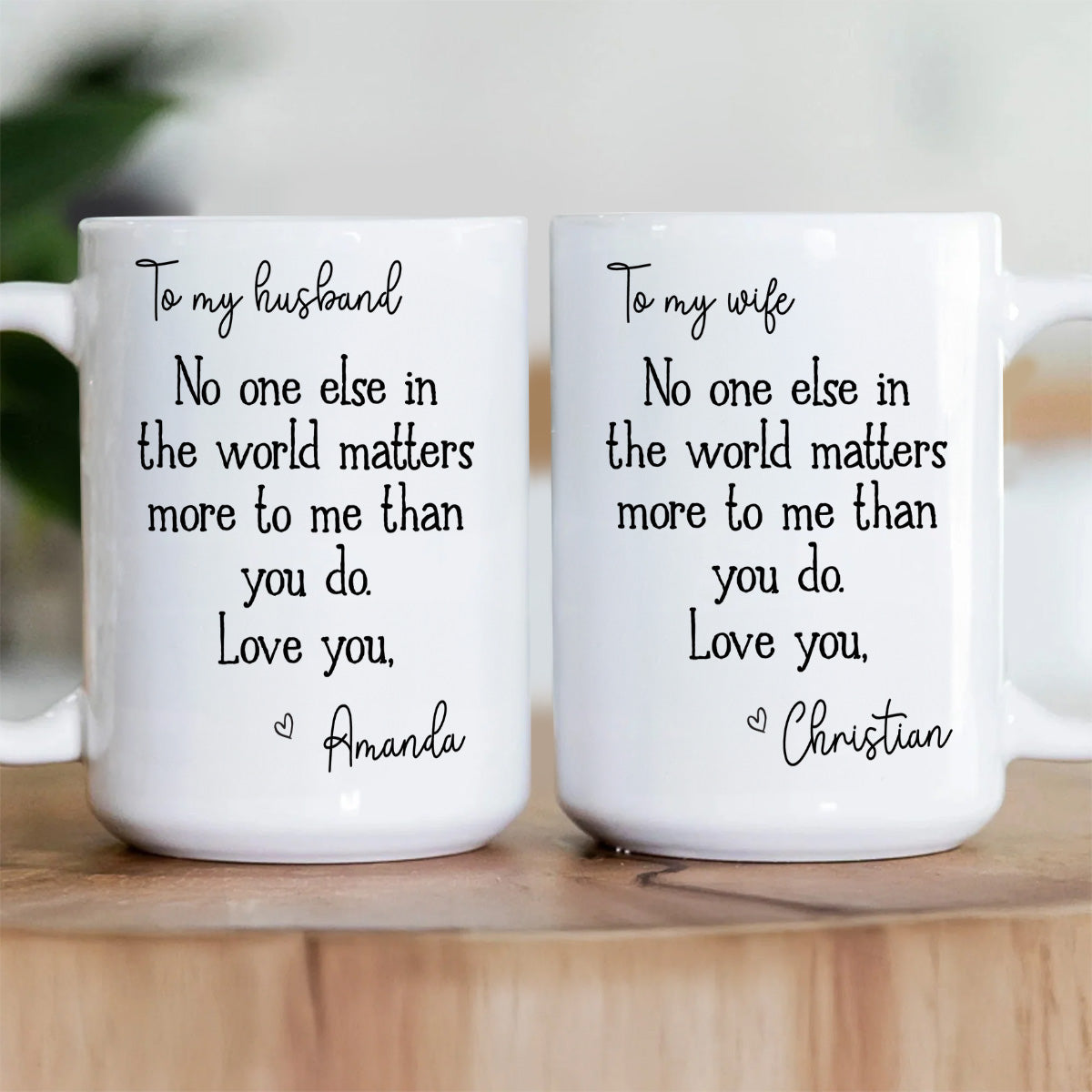 To My Wife, You Matter Most To Me - Personalized Ceramic Coffee Mug