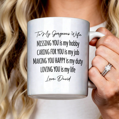 Loving You Is My Life - Personalized Ceramic Coffee Mug