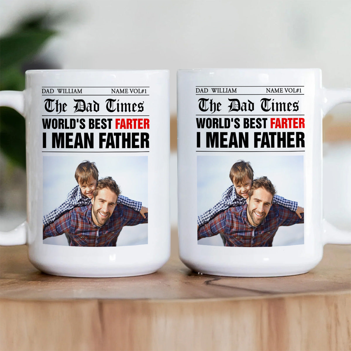 The Dad Time, World's Best Farter I Mean Father Mug - Personalized Coffee Mug