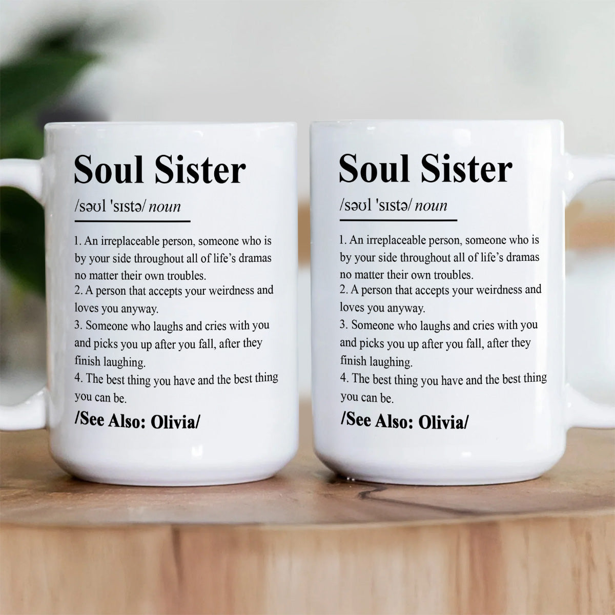 Soul Sister Definition - Personalized Ceramic Coffee Mug