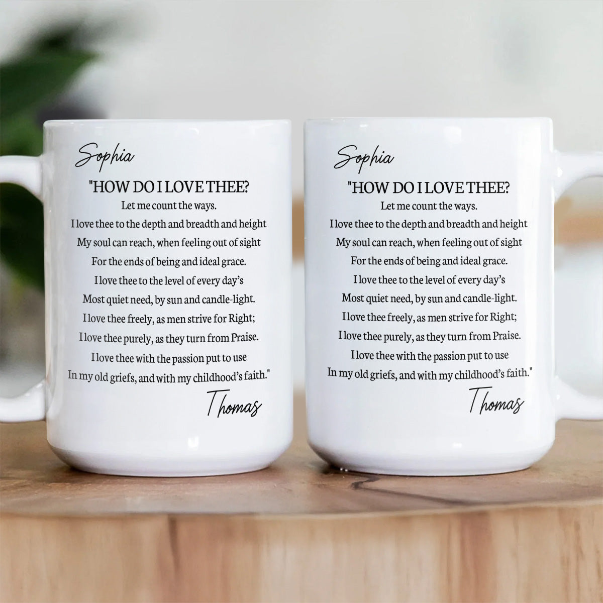 How Do I Love Thee? - Personalized Ceramic Coffee Mug