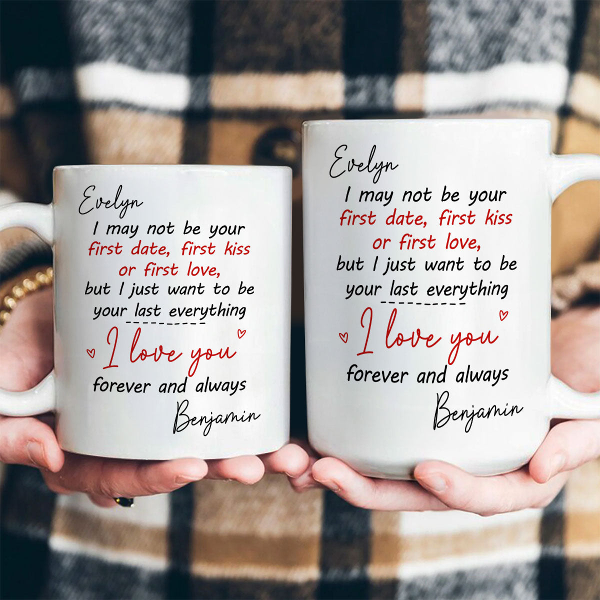 I Love You Forever And Always - Personalized Ceramic Coffee Mug