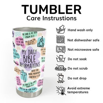 My Daily Bible Affirmations - Personalized Stainless Steel Tumbler