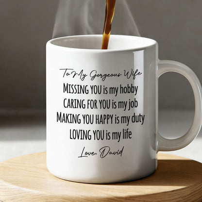 Loving You Is My Life - Personalized Ceramic Coffee Mug