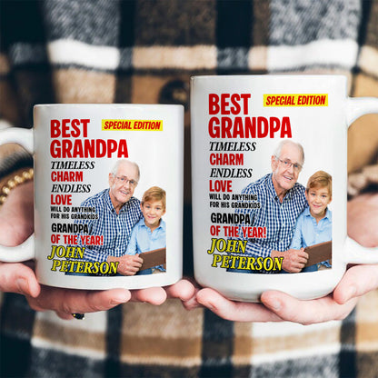 Best Grandparents Custom Photo - Personalized Ceramic Coffee Mug