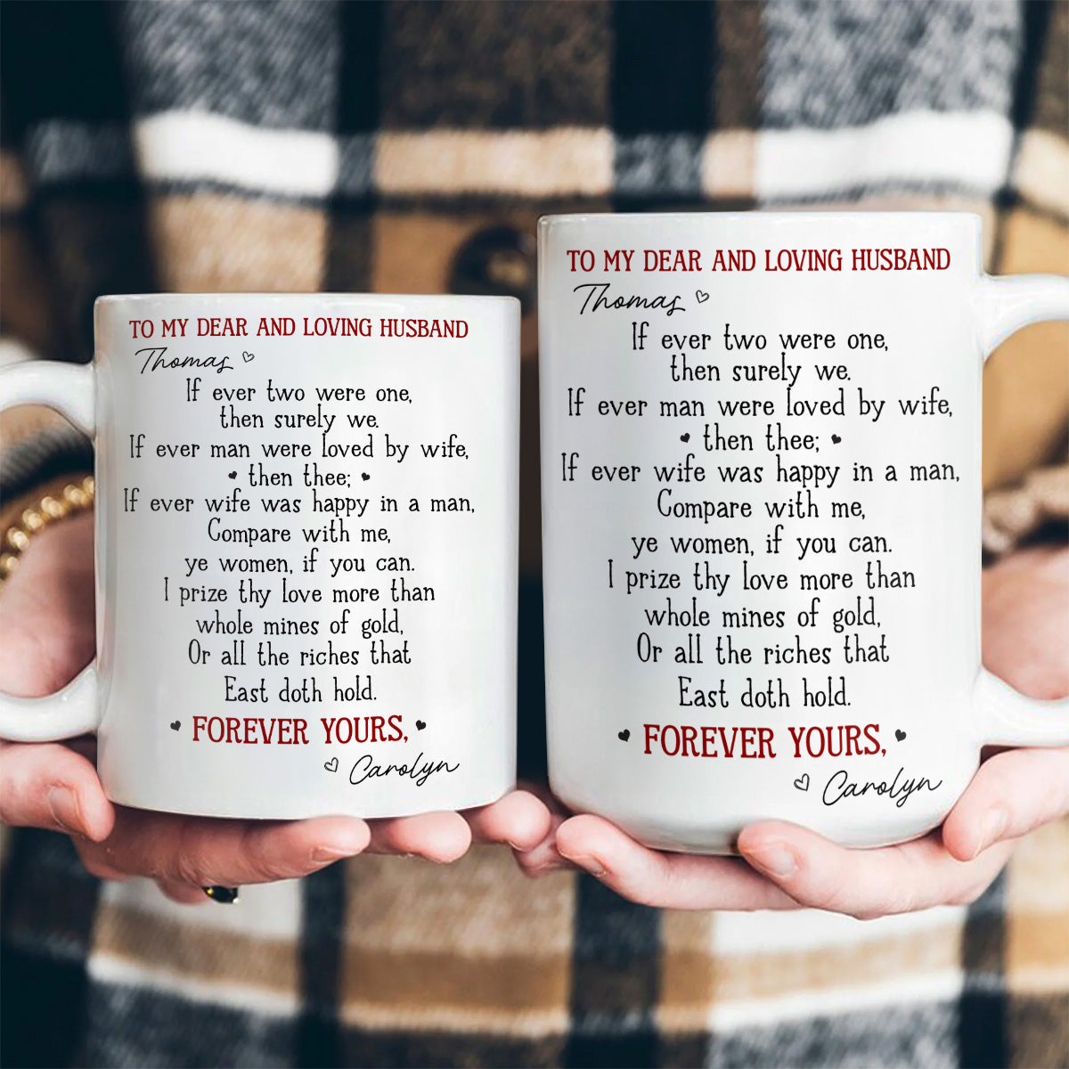 To My Dear And Loving Husband - Personalized Ceramic Coffee Mug