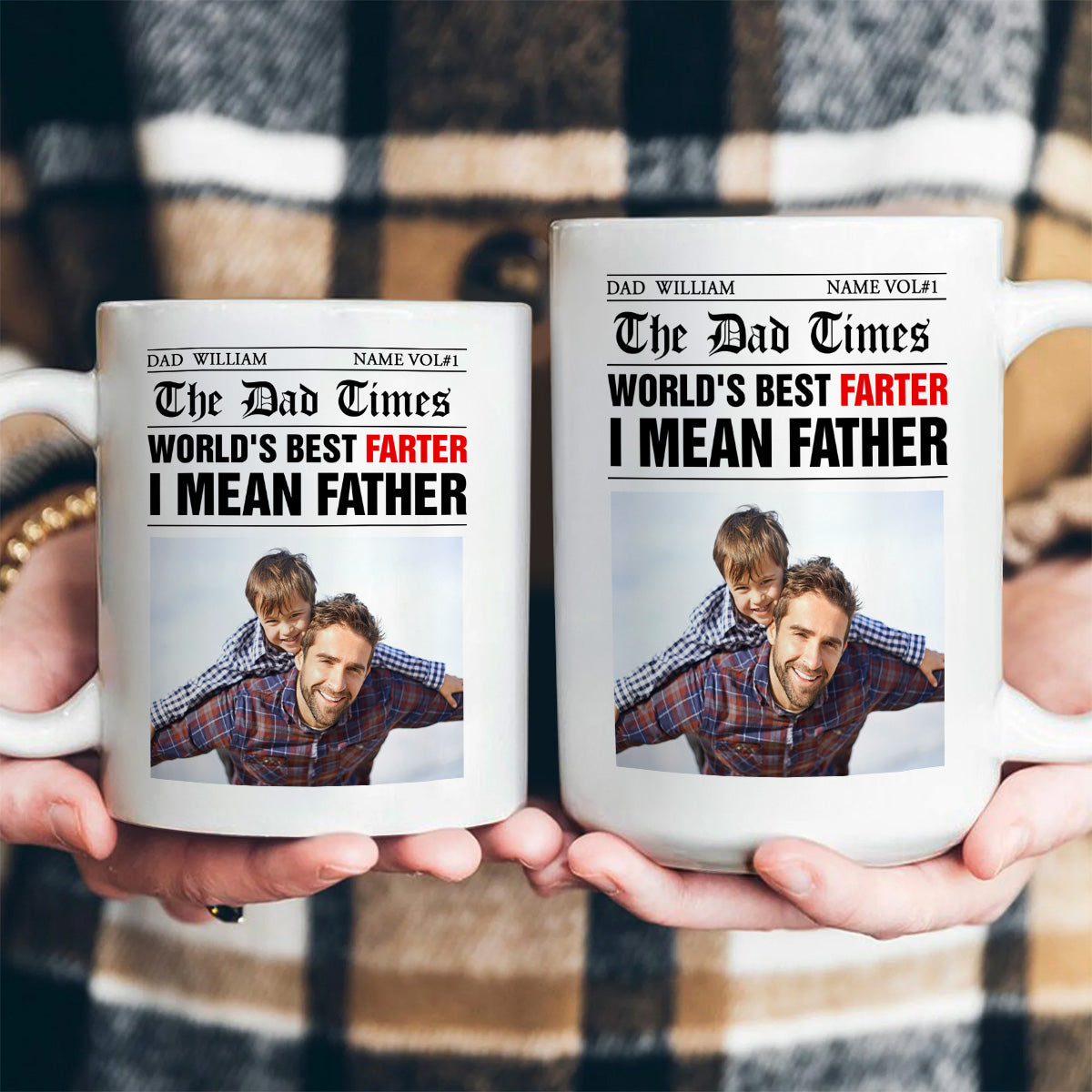 The Dad Time, World's Best Farter I Mean Father Mug - Personalized Coffee Mug